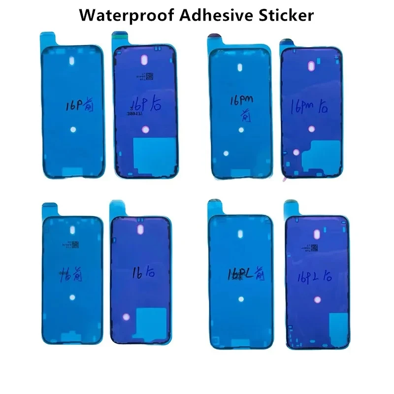 10pcs High Quality Waterproof Sticker For ip 16 16plus 16pm 16pro Display Screen/Back Cover Wateproof Protection Film Adhesive