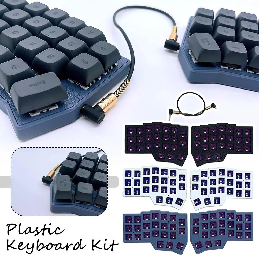 Wired Split Keyboard Customized RGB Hot Swap Single Mode Split Keyboard for VIAL Left Right Hand Keyboard Ergonomics 46key T2W8