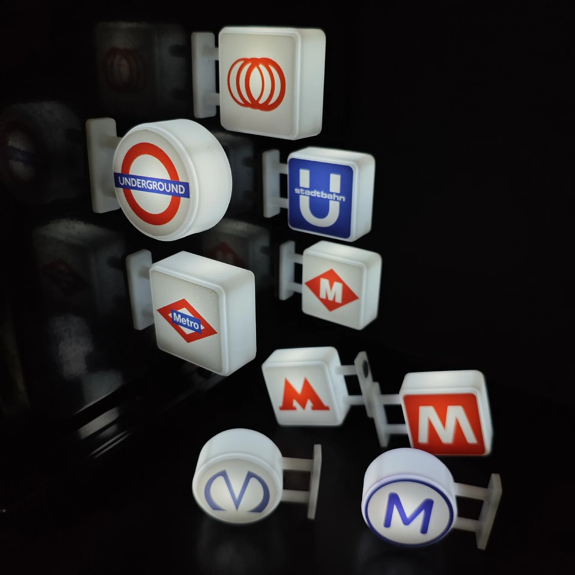 اليابان مترو الانفاق ضوء تسجيل ثلاثية الأبعاد مغناطيس الثلاجة مضيئة الثلاجة ملصق أوساكا كيوتو المغناطيسي Jr السفر تذكارية المغناطيسي ملصق