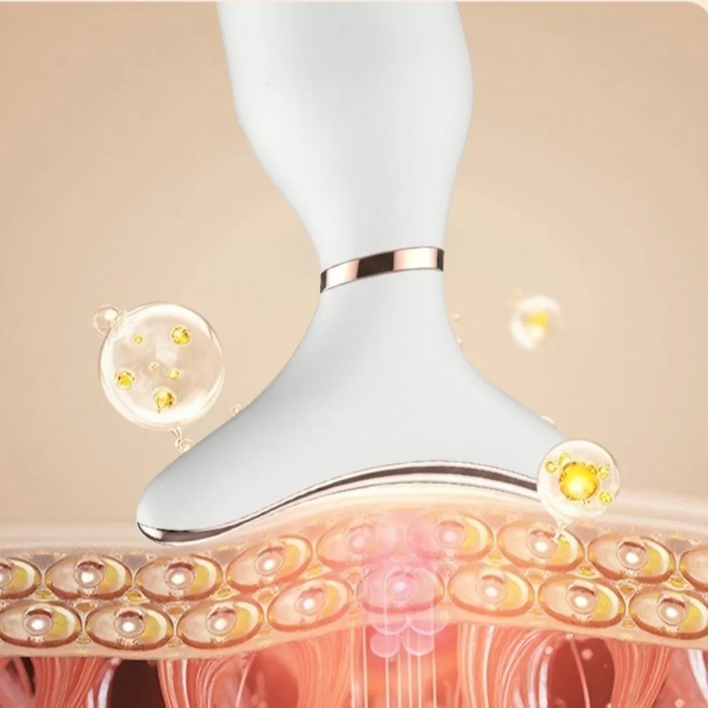 7-Color LED Light Face Massager 4 Heat Levels 7 Vibration Modes Facial Beauty Device Wireless 3 Intensity Levels Neck Massager