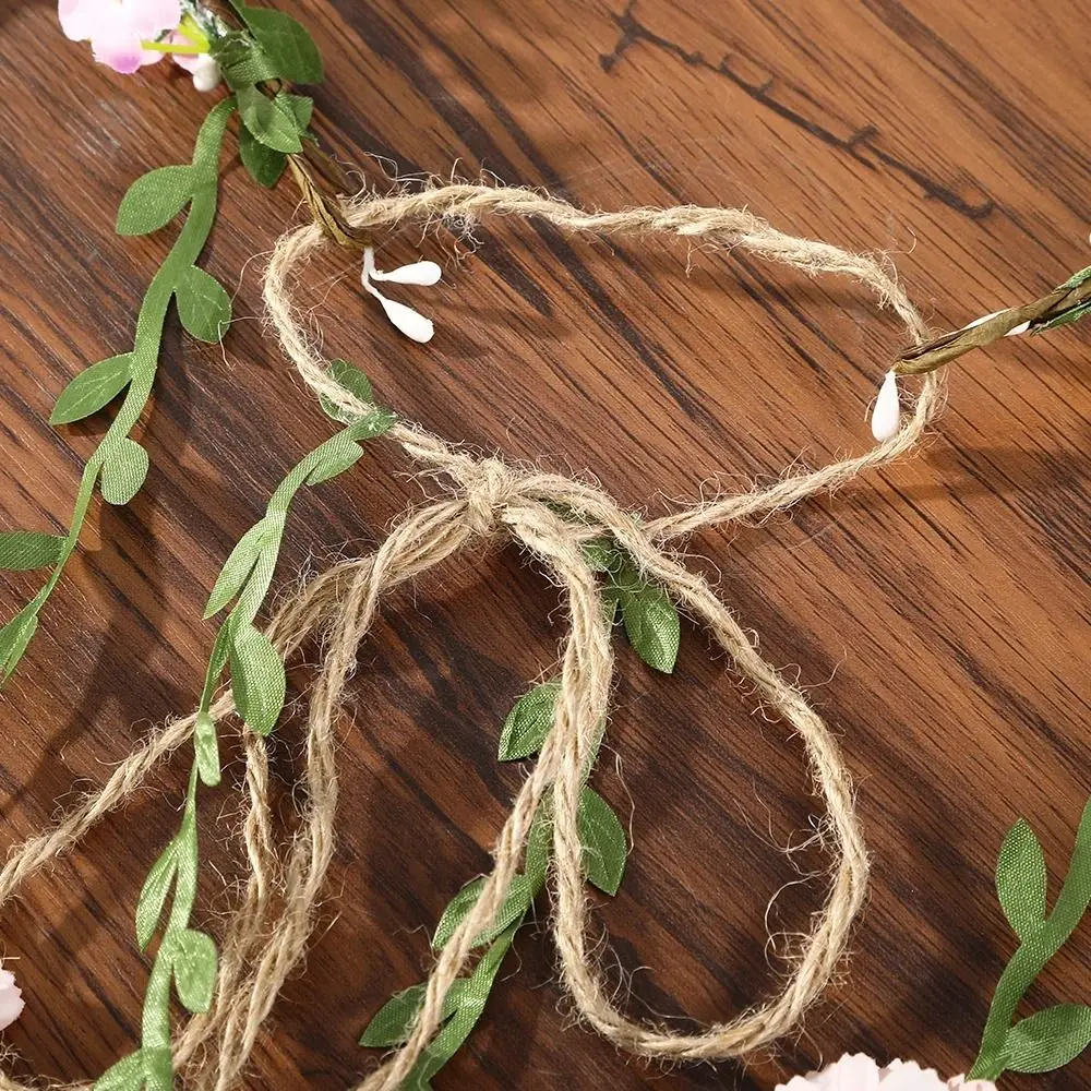 

Bohemian Rattan Crown Headband Hairstyles Flower Vines Hair Accessories Headdress Floral Wreath Wreath Head Band