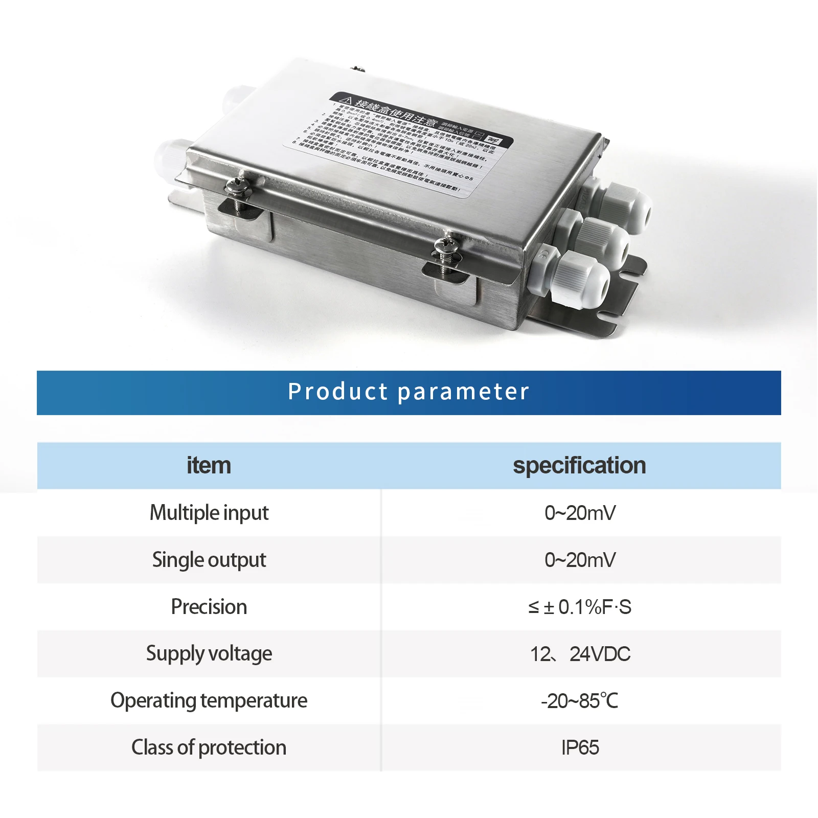 Load Cell Weighing Sensor Stainless Steel Metal Loadometer Platform Scale Sensor Junction Box  Weighing Junction Box for Sensor