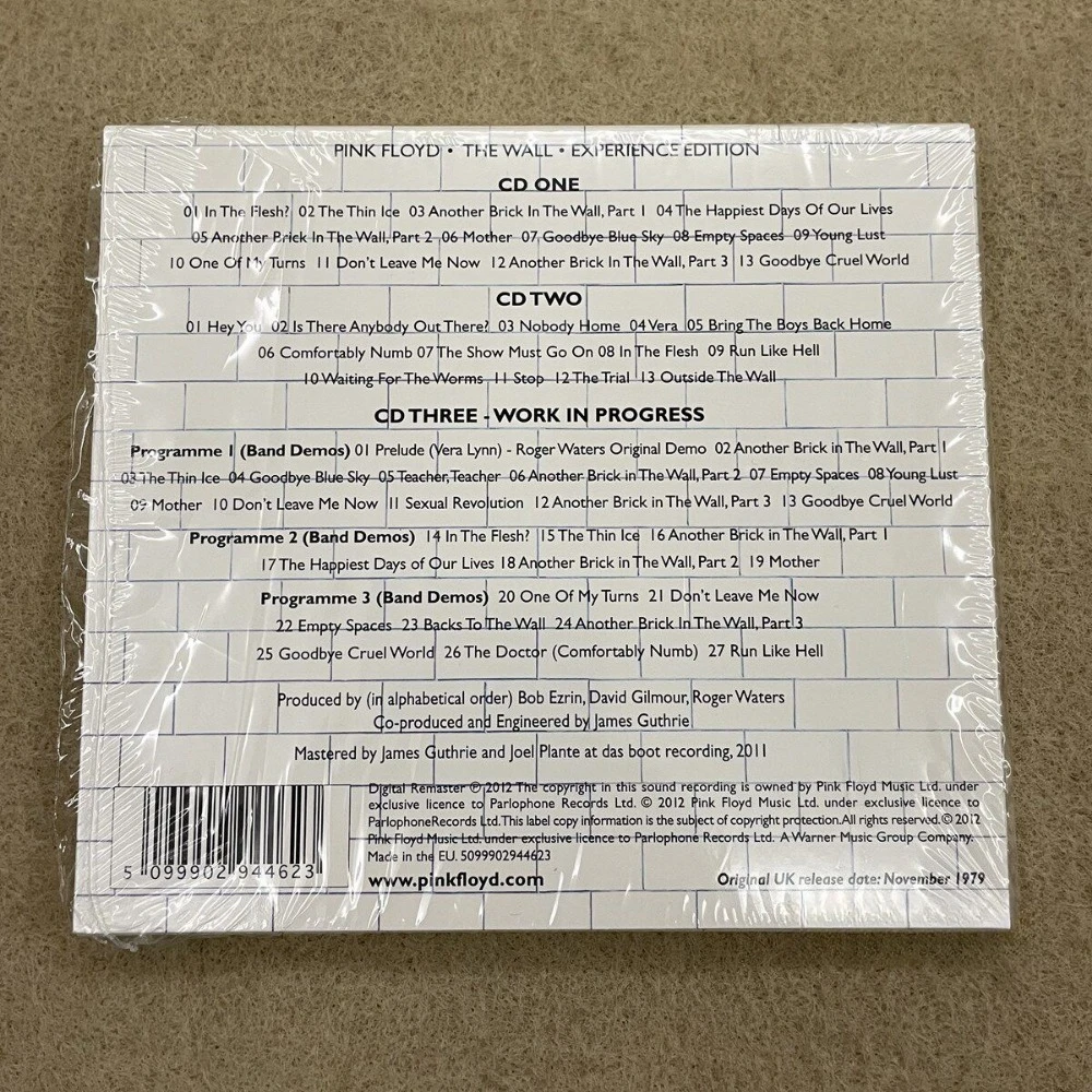 Pink Floyd The Wall Deluxe 3CD Classic Progressive Rock Music Album Brand New Sealed In Stock Ready To Ship