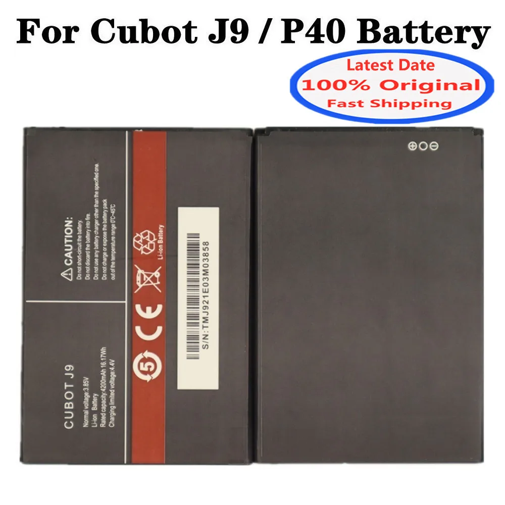 High Quality 100% Original Battery For Cubot J9 P40 P50 4200mAh Mobile Phone Battery In Stock + Tracking Number