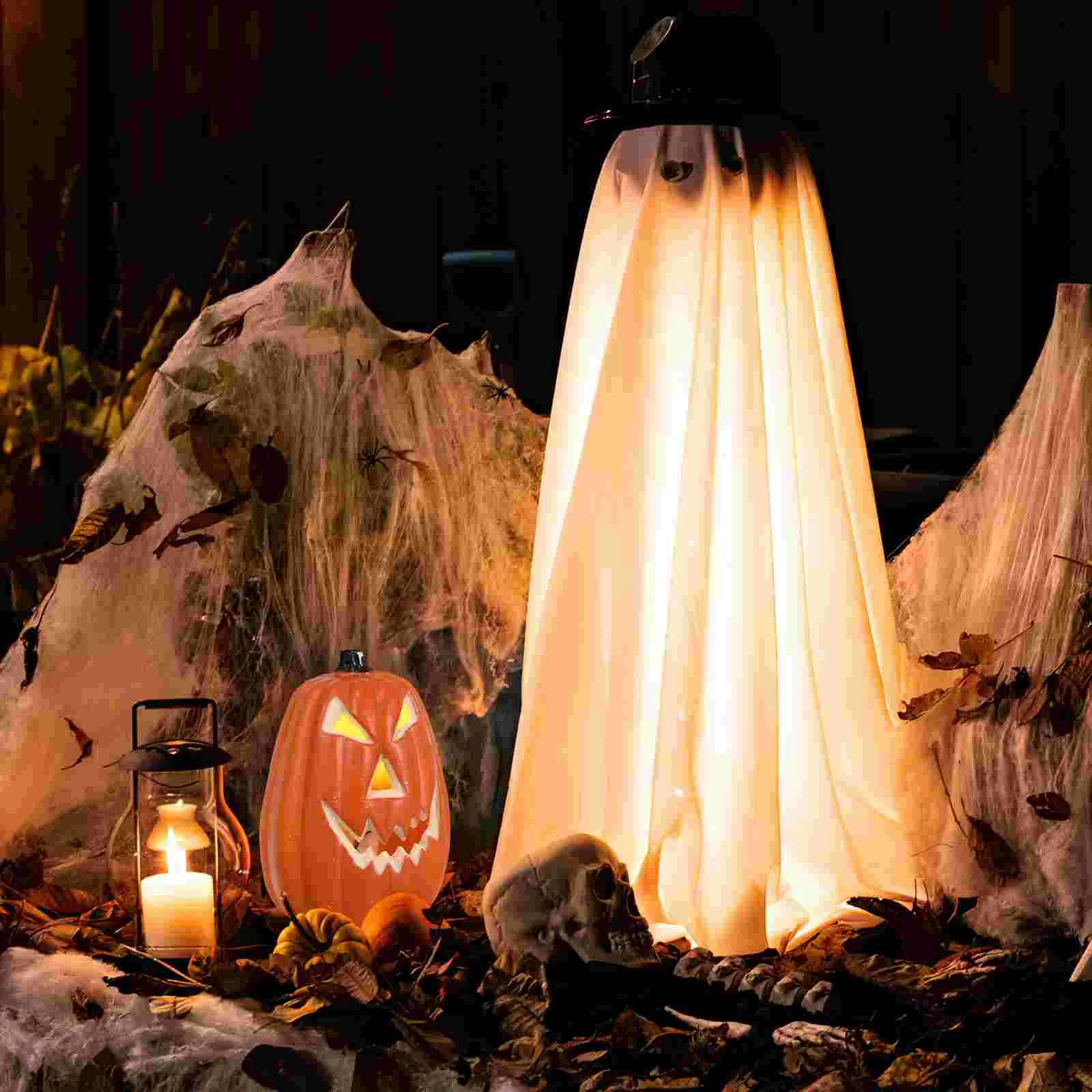 Christmas Lanterns Outdoor LED Jack-o-lantern Pumpkin Lamp Light Halloween Orange Household