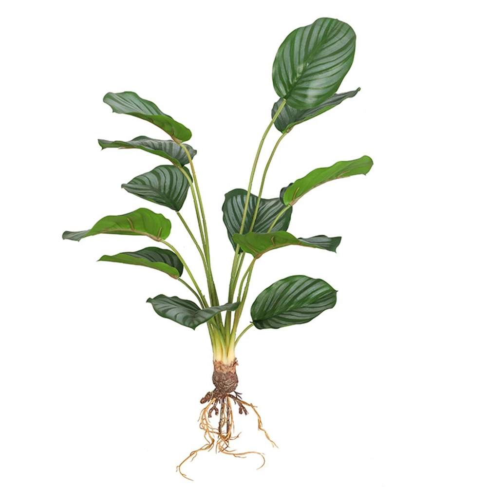 Nordic Fake Plants Party Room Decorations Table Ornament Home Decor Garden Decoration Artificial Green Plant Arrowroot Leaves