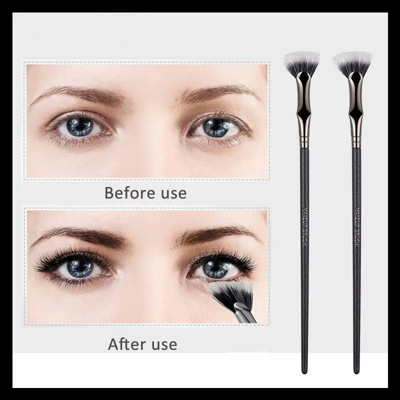 3/5/10pcs Eyelash Mascara Brush Bent Fan-shaped Eyelash Brush Double Layer Fine Brush Head Professional Eye Lash Make Up Tool