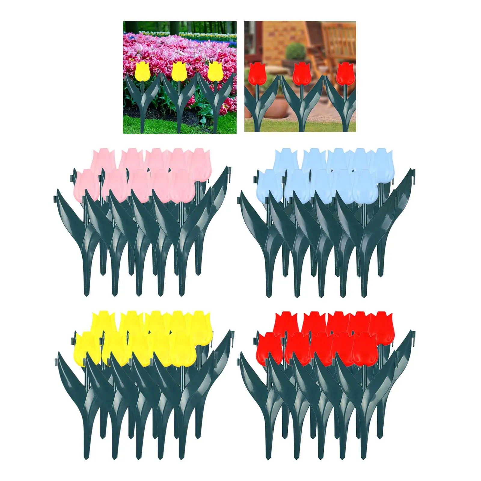 

10x Tulip Garden Edging Decorative Edging Lawn Edging for Pathway Lawn Decor