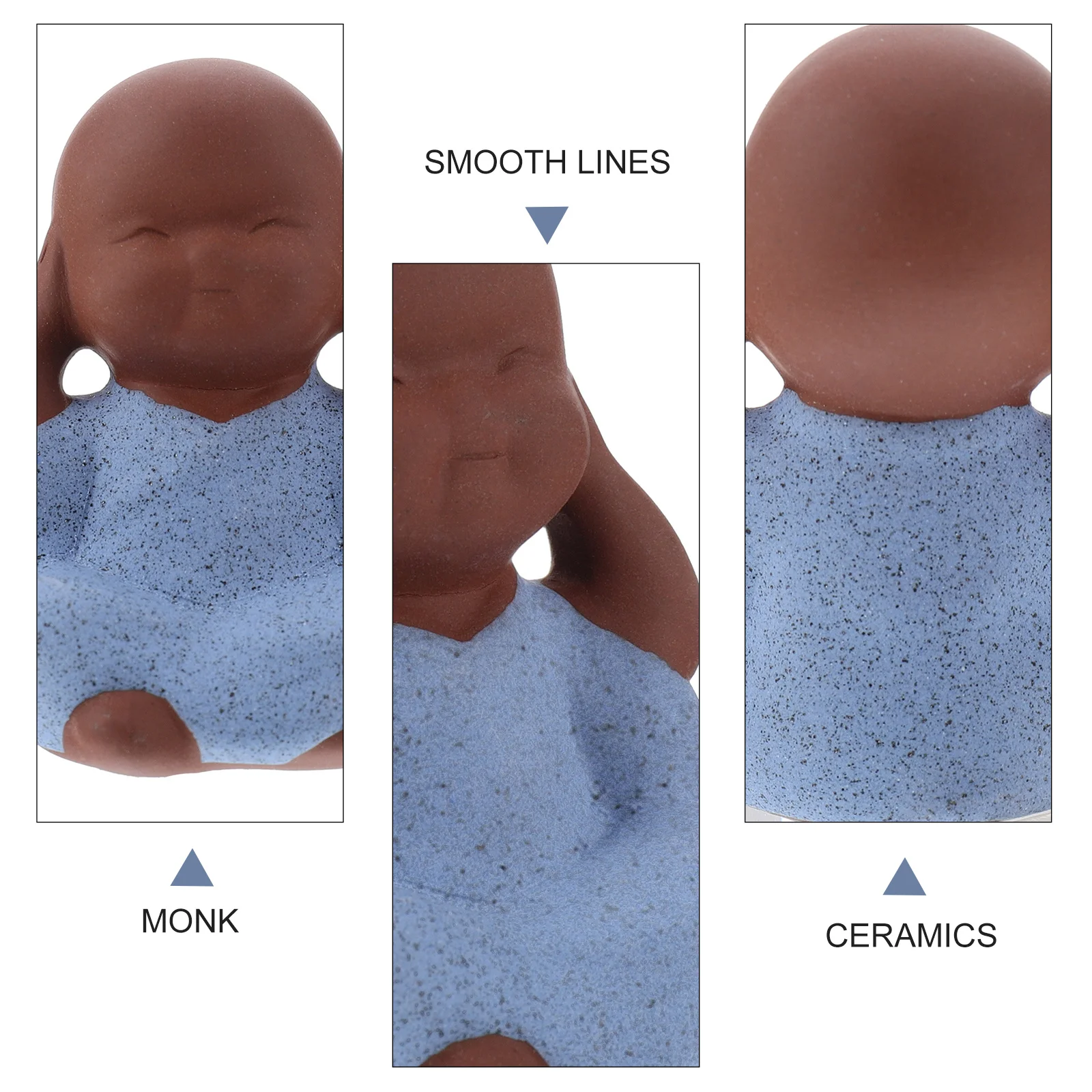 

Lovely Monk Statue for Household Decor Small Size Strong Break Resistance Table Display Art Safe Tasteless