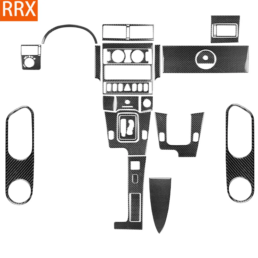 For Chrysler Crossfire 2003-2008 Real Carbon Fiber Stickers Central Radio AC CD Gear Shift Door Panel Car Accessories Decorative