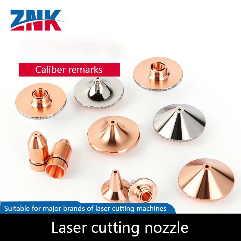 ZNK Laser Nozzle Cutting Machine Accessories D28/D32 Cut Nozzle Bodor/MCSB/DE/SP-S/3D-M8 Single/Double Layer Copper Nozzle