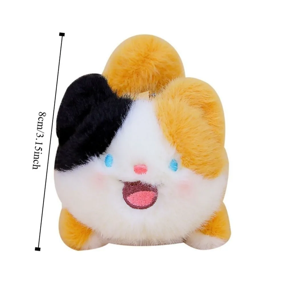 Cartoon Cat Animal Doll Pendant Creative Design Cute Style Mobile Phone Pendant Plush Material Keychain Function