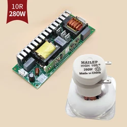 Lámpara de mesa de baile de platino R10 MSD, Bombilla de haz de micrones con fuente de alimentación de balasto de 280W, 10R, 280W