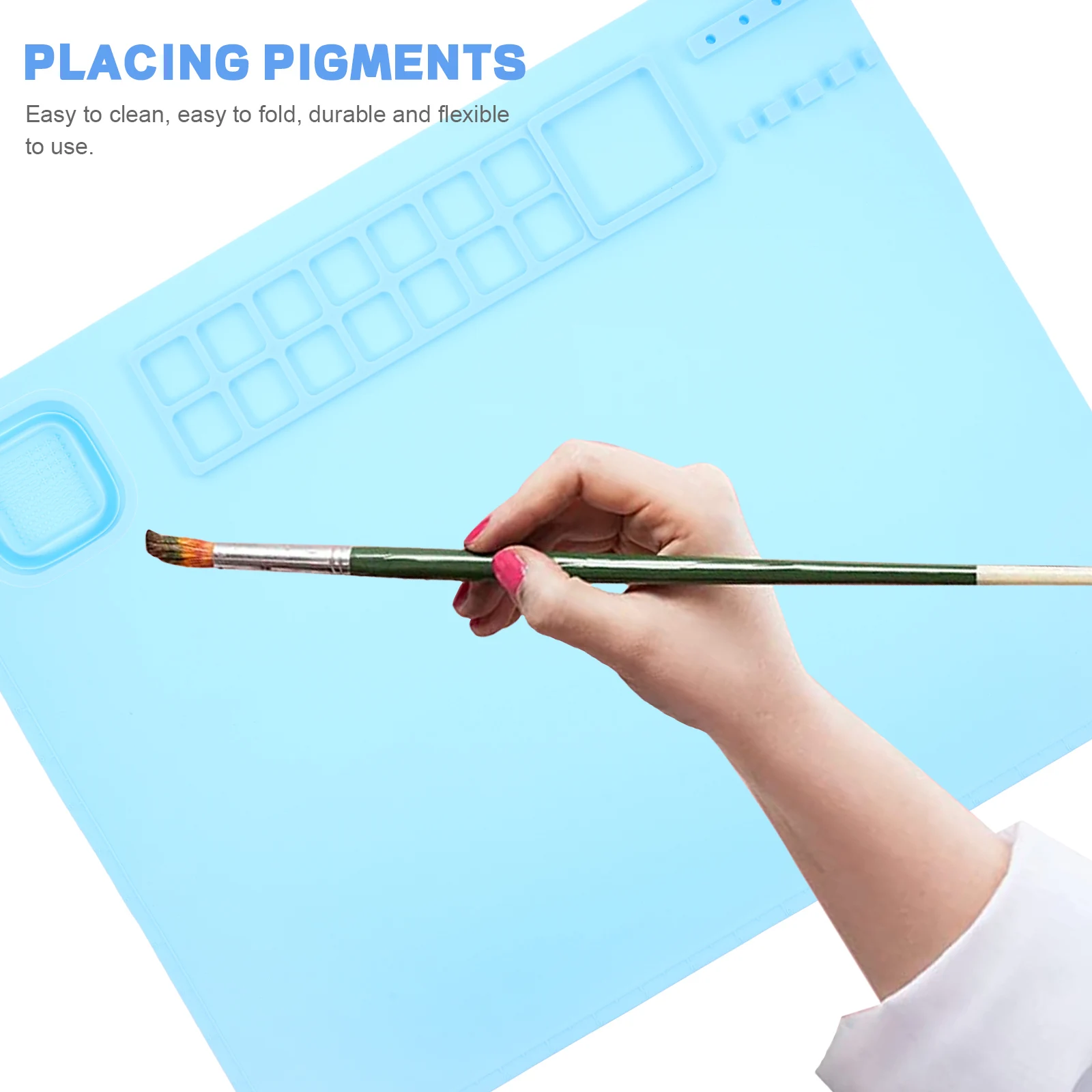 

Silicone Paint Palette Color Mixing Board Artist Tray Reusable Paint Tray Painting Color Mixing Plate Painting Pallet Tools