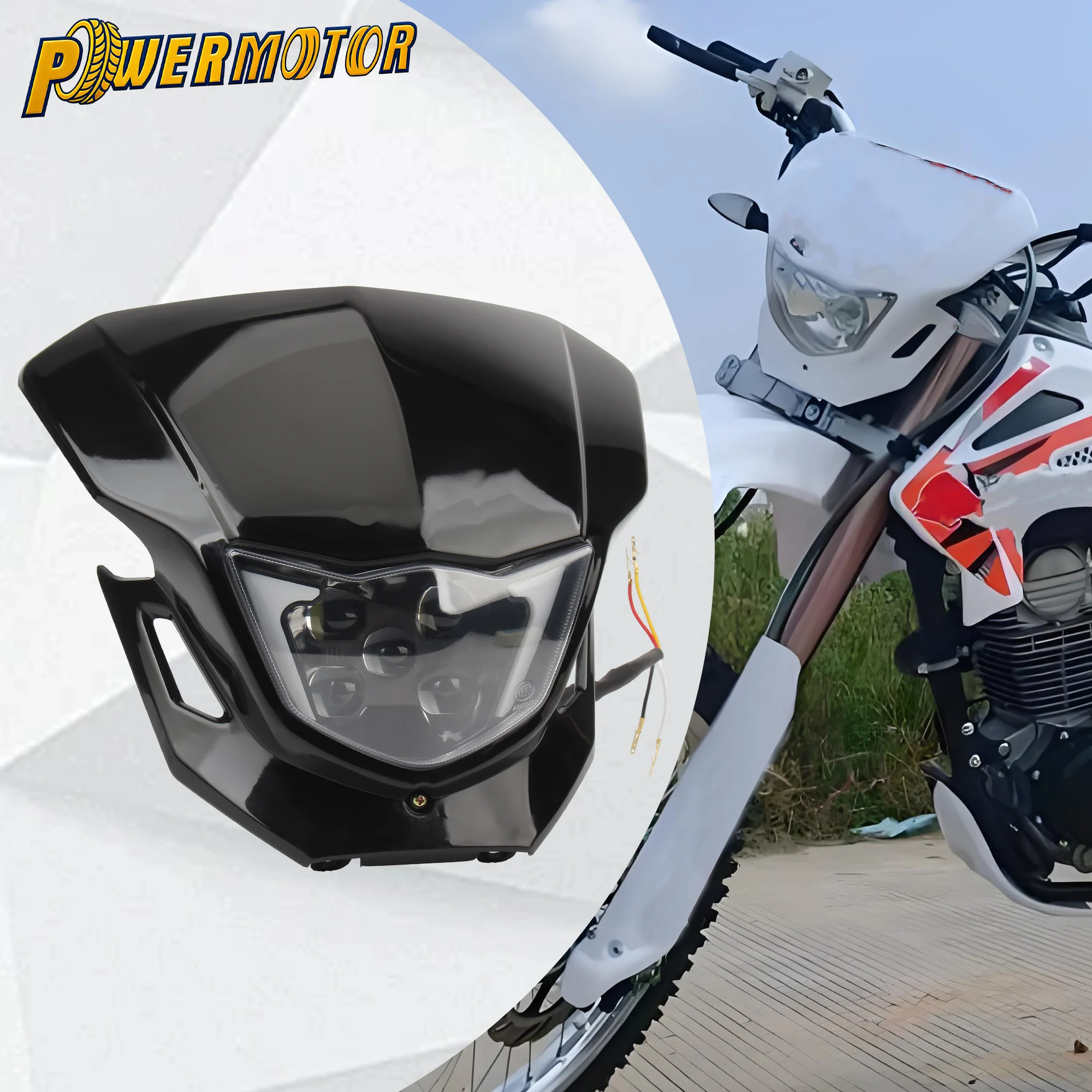 

For Yamaha Motorcycle Led Headlight Assembly WR250F WR450F YZ250F YZ450F 2015-2019 Dirt Bike Motocross Headlamp Spare Parts