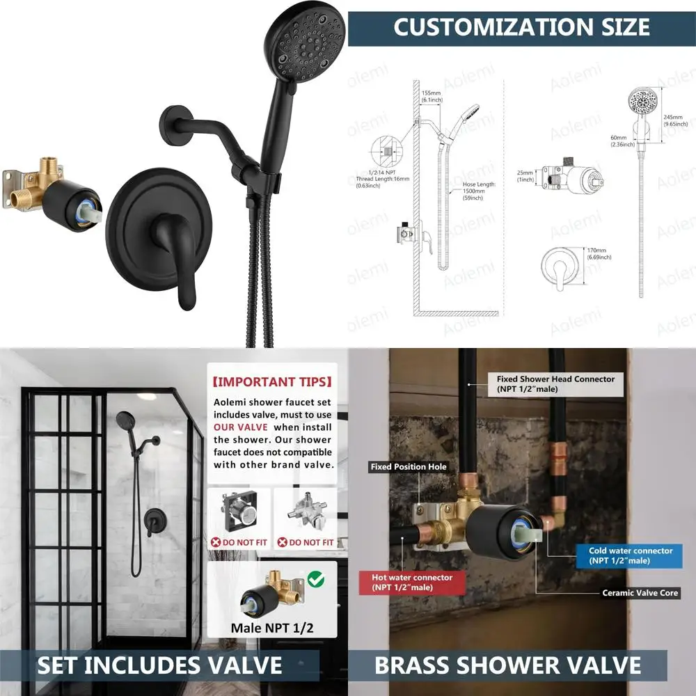 

Система насадки для тропического душа с 8 настройками, одинарный ручной, в комплекте клапан давления, АБС-материал для комплекта отделки душа