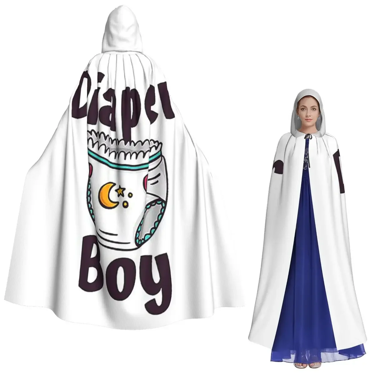 حفاضات Abdl Boy Ddlg حفاضات أطفال للبالغين عباءة طويلة بقلنسوة أزياء ساحرة في القرون الوسطى أزياء تنكرية لحفلات الهالوين للبالغين للجنسين #1