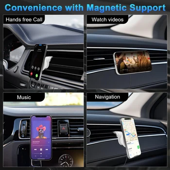 15W Magnetic Car Wireless Chargers Mount Fast Charging Station Dock 360° Adjustable For IPhone17/16/15/14/13 All Android Phones 6