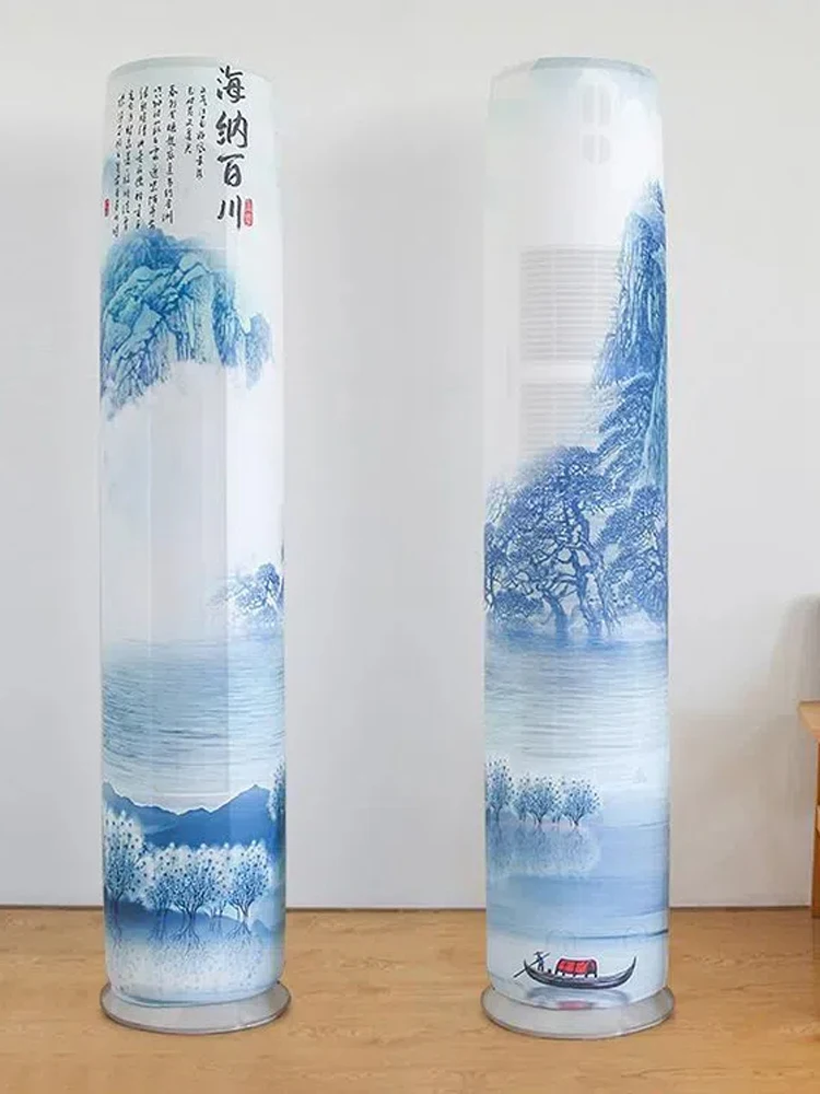 

High Elastici round Air Conditioner Dust Cover Vertical Cylinder Cabinet hine Cover Universal for Midea ee