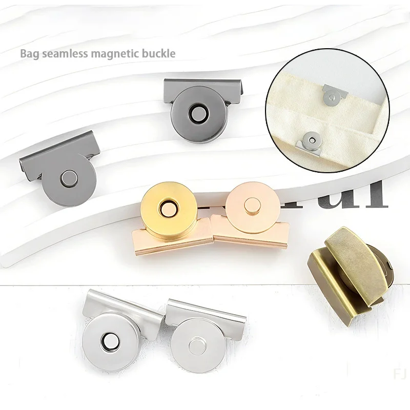 [YU10Sets No Need To Sew Metal Magnetic Strong Fastening Buckle Wallet Canvas Bag Clothing Shoulder Bag DIY Magnetic Snap Button