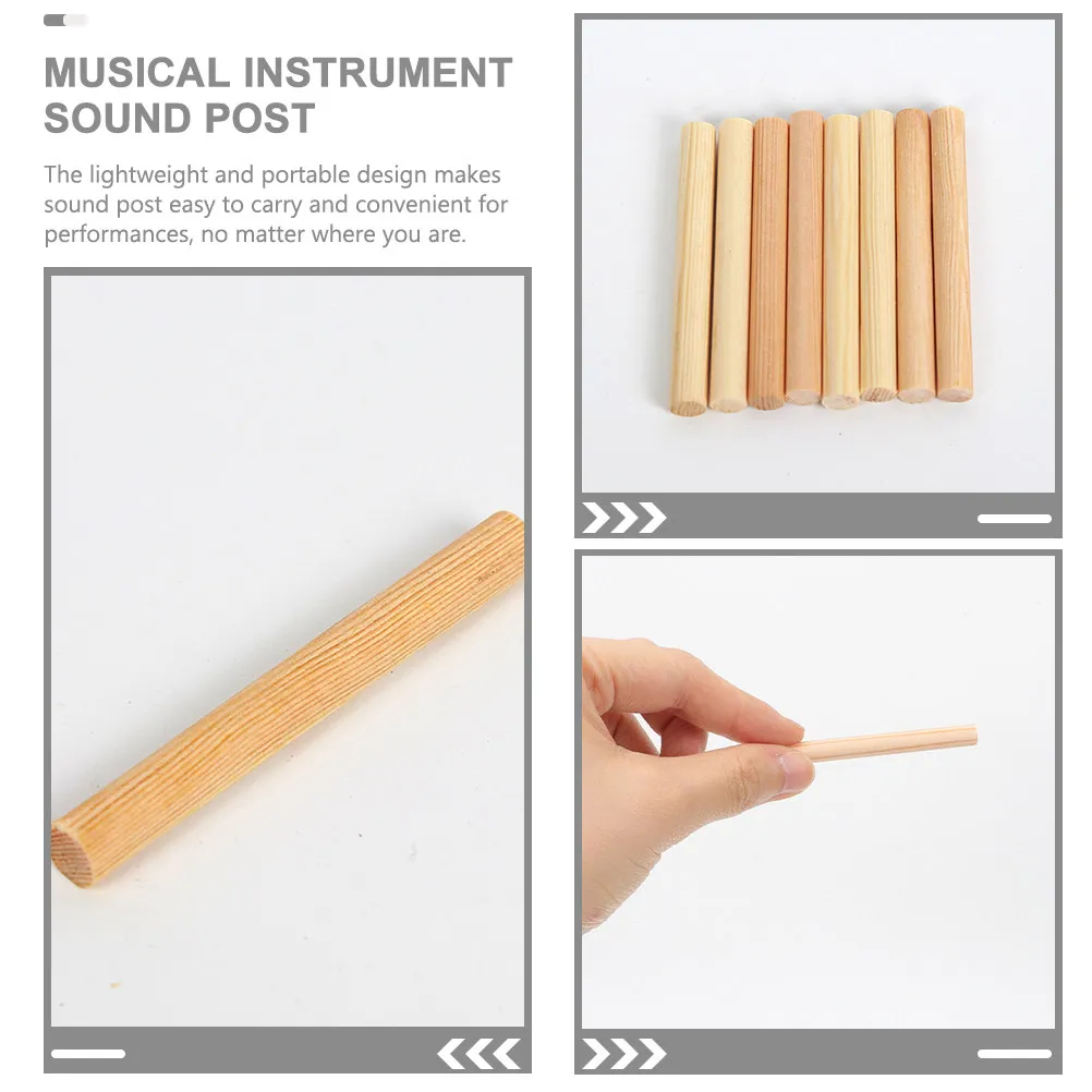 20Pcs Violin Sound Post Spruce Wooden Musical Instrument Supplies for Violin Enhancing Sound Quality Musical Instrument Spruce