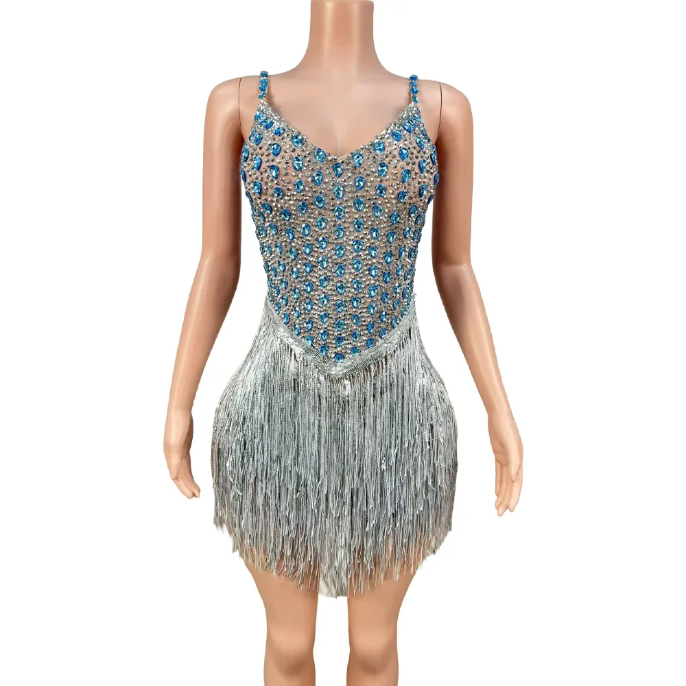 

Роскошное мини-платье с открытыми плечами и бахромой, облегающий боди-костюм для латиноамериканских танцев, праздничных мероприятий, шоу, выступлений дрэг-квин и сценических выступлений.