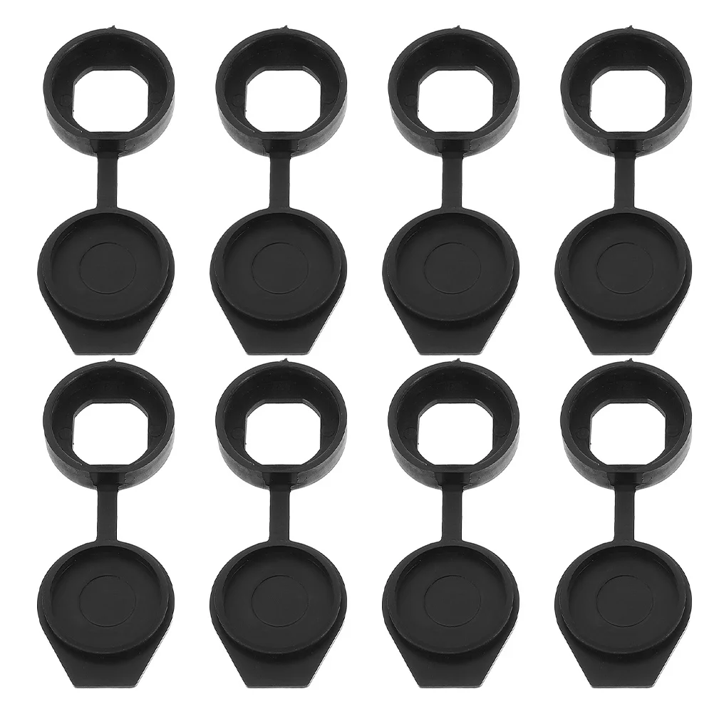 

8Pcs Dust Cover Caps Waterproof Black Size 2 for Door Lock Outdoor Switch Cabinet Distribution Control Cabinet