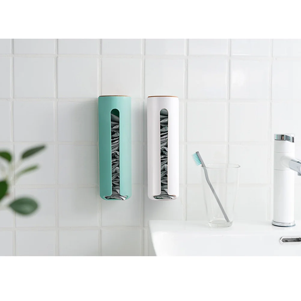 

Trash Bag Organizer Strong Suction Cup White ABS Plastic No Smell Edges Neat Cut Grocery Storage Bathroom Kitchen Dispenser