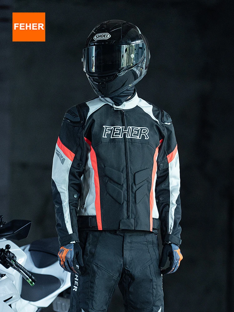 FEHER Motorjas All Season Waterdicht Heren Dubbellaags Ademend en Thermisch met TPU Schouderbescherming Rijjas - afbeelding 2