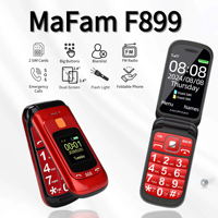 Mafam F899 Small Cover Folded Elderly Mobile Phone For Seniors Dual Display SOS Button Fast Quick Call Anti-Scratch Low Price