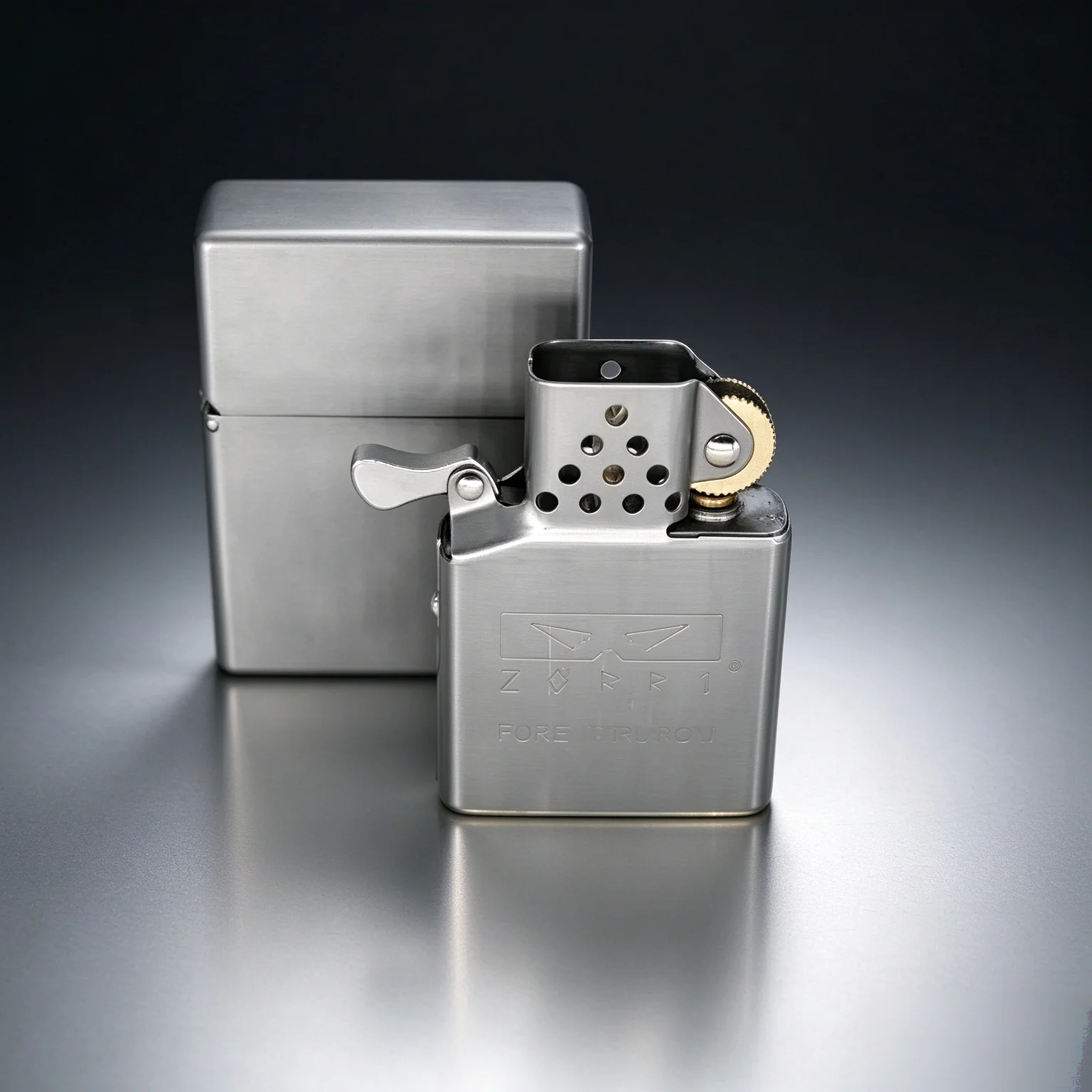 ZORRO titanium alloy lightweight fuel lighter, classic titanium alloy windproof lighter, cigarette accessories, men's gift