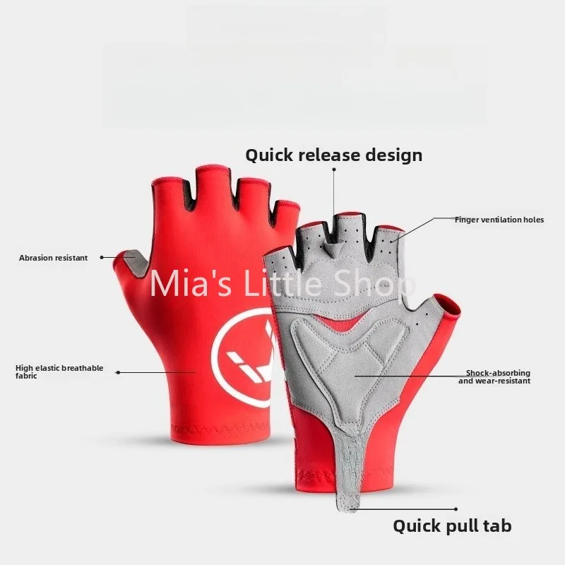 Summer Half Finger Cycling Gloves Breathable Shockproof Wear Resistant Outdoor Bike Gloves for Men Women