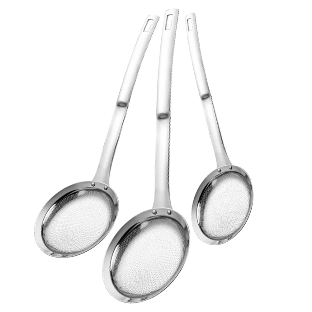 

3 шт., сетчатый фильтр из нержавеющей стали, кухонный гаджет, скиммер, ложка для масляного фильтра, пищевой фильтр, горячий горшок, скиммер из нержавеющей стали