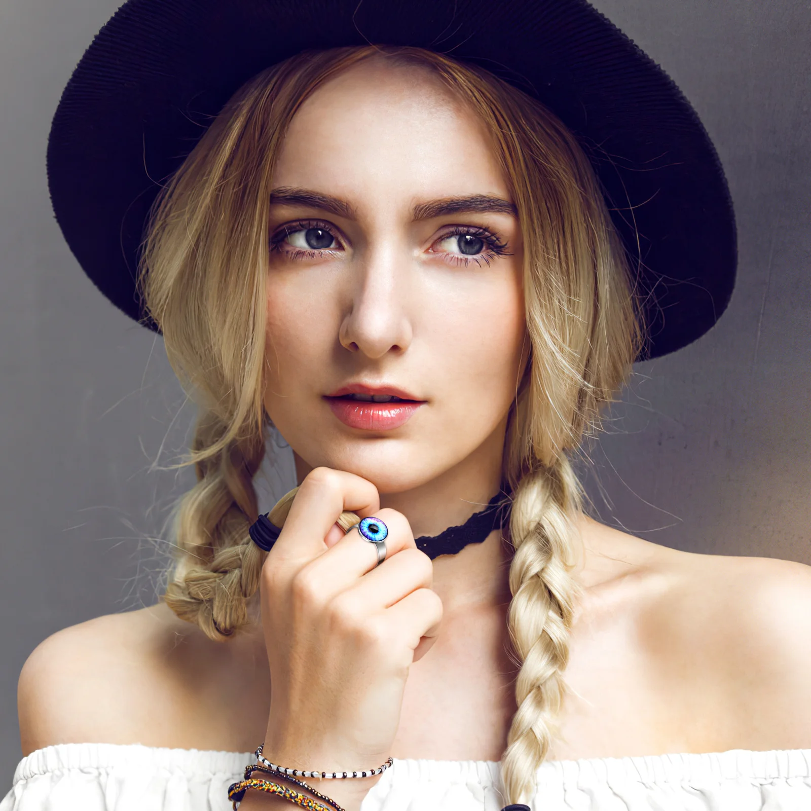 20 قطعة قابلة للتعديل من الفولاذ المقاوم للصدأ قاعدة حلقة البنصر إعدادات الفراغات لصنع المجوهرات الحرف الحجرية الراتنج #5