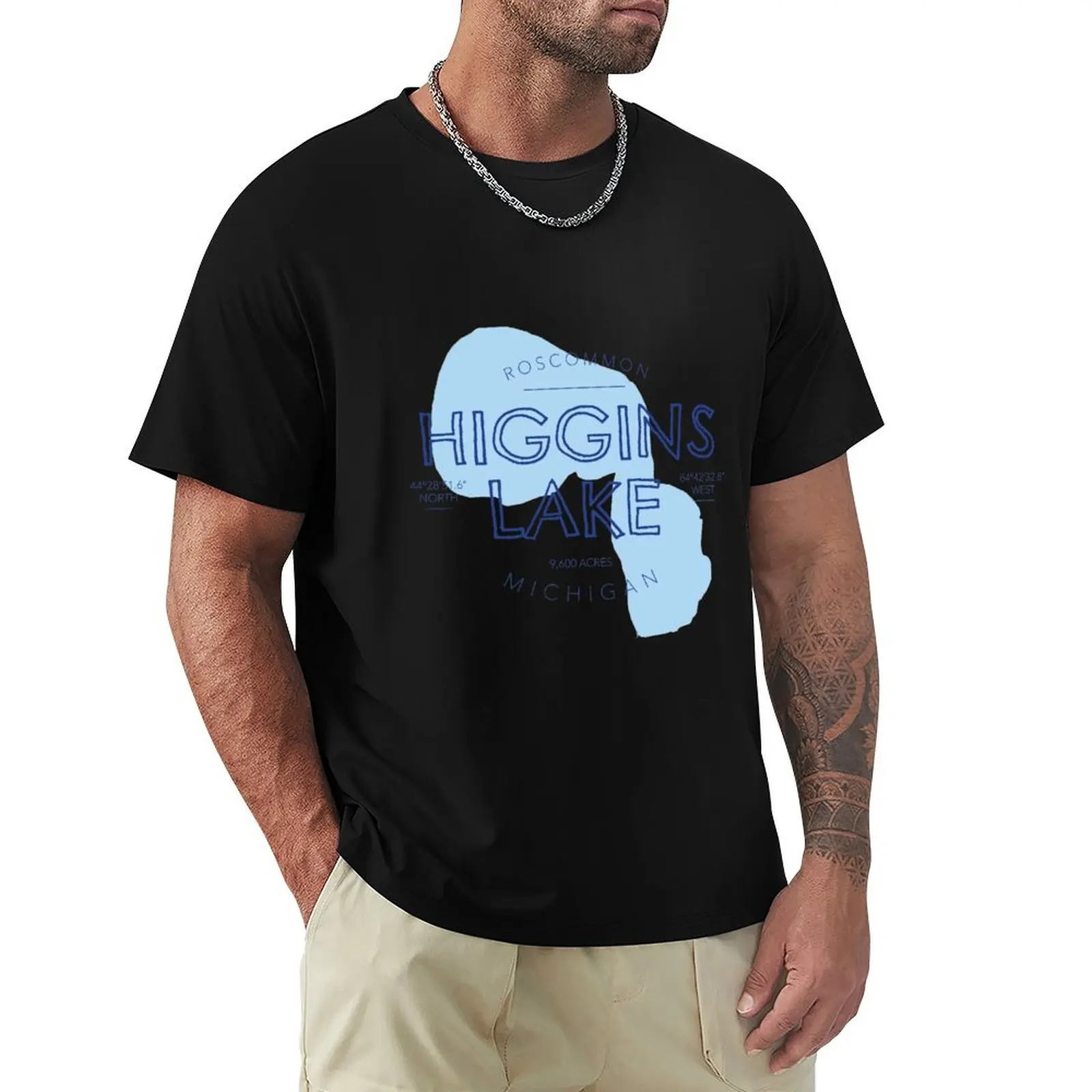 Higgins Lake Michigan T-Shirt Christmas Casual Tee Shirt