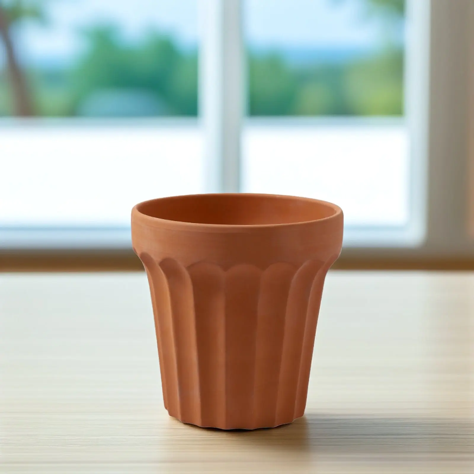 

Red Pottery Flower Pots Set Small Breathable Clay Planters for Succulents Indoor Outdoor Gardening Home Office Decor Mini Plant