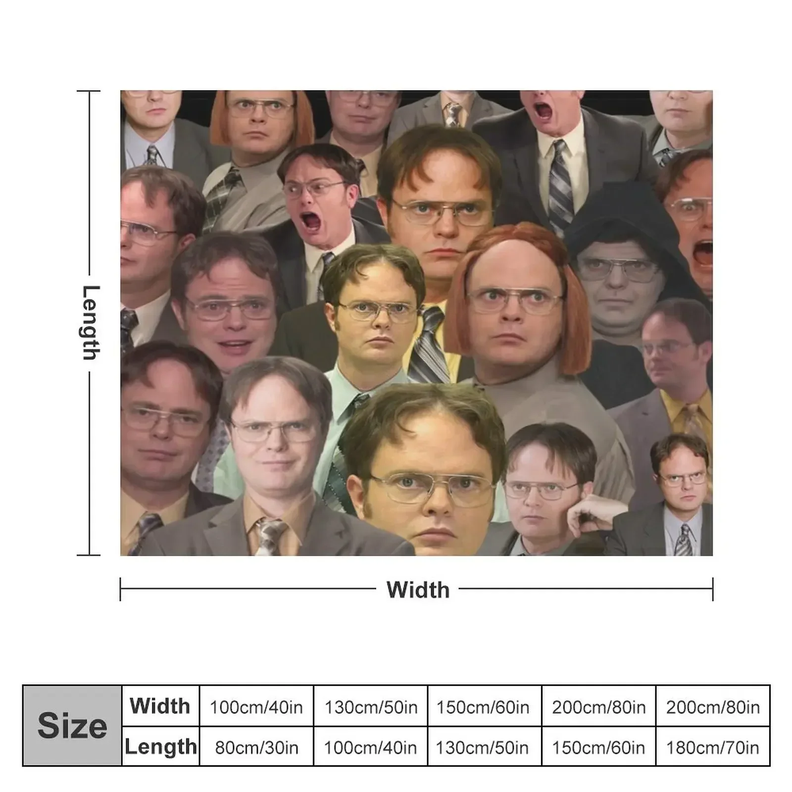 dwight schrute photo collage Throw Blanket Retros decorative Travel Decorative Sofa Blankets