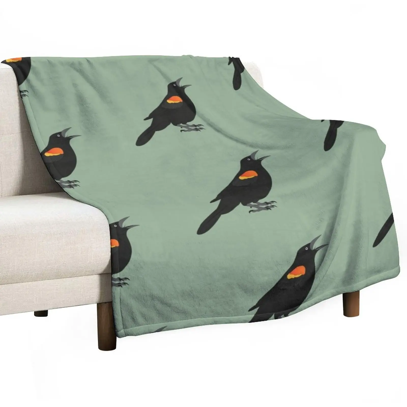 

Red Winged Blackbird Throw Blanket Blanket For Sofa Bed linens