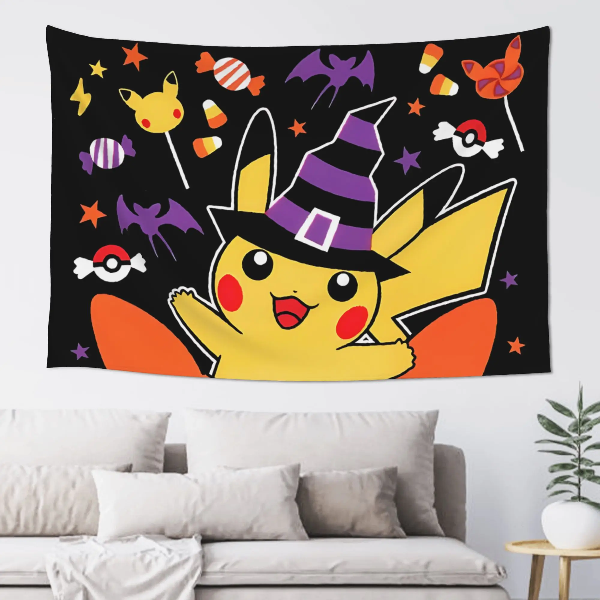 tapecaria-de-halloween-com-tema-pokemon-estilo-«cutecore»-personalizada-para-pendurar-na-parede-ideal-como-manta-decorativa-para-a-casa-artigos-de-decoracao-para-a-parede