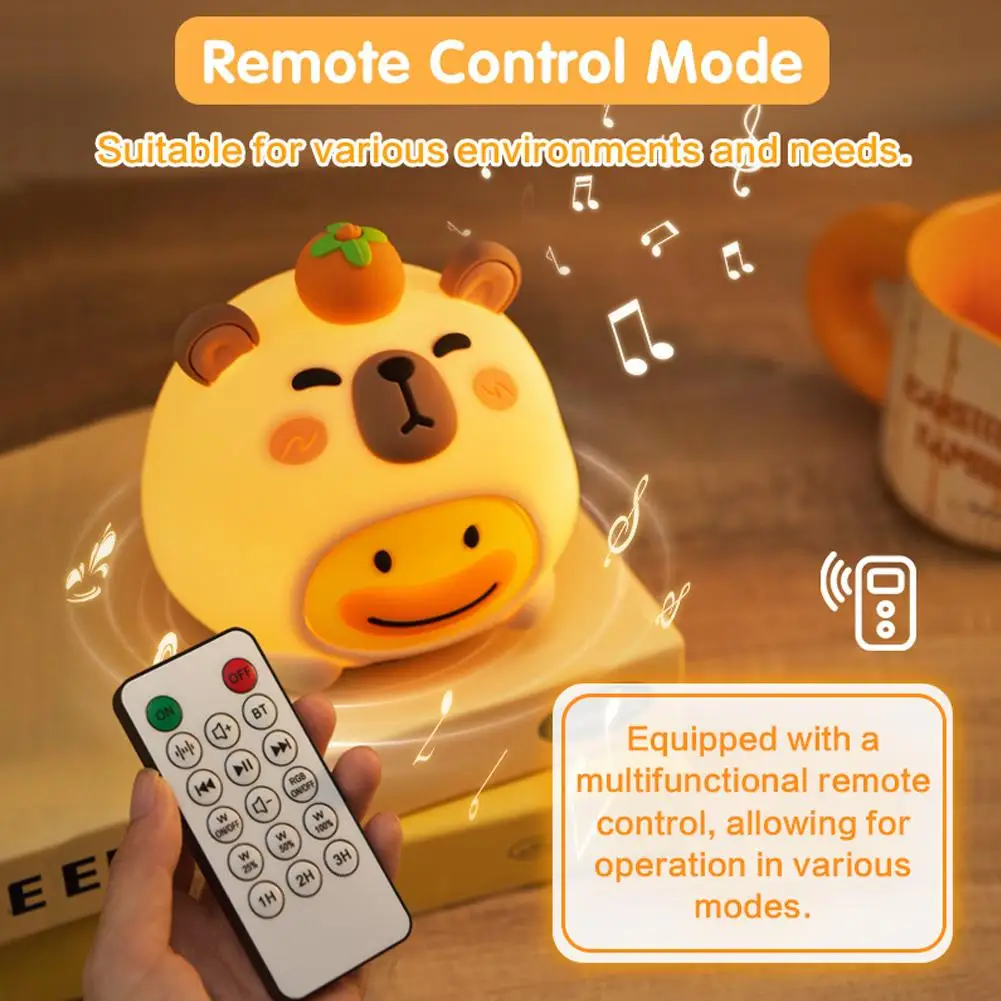 

Ночник Капибара, машина с белым шумом и Bluetooth-динамиком, RGB ночник для маленьких детей и взрослых, помощь для сна, спальня, релаксация