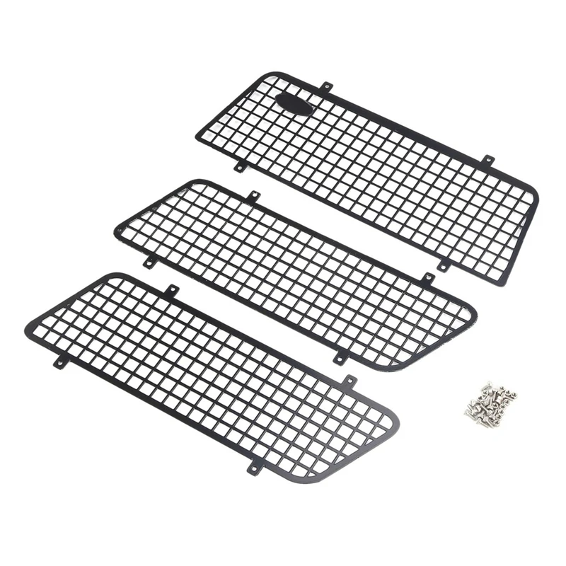 3Pcs Metal Window Mesh Protective Net Decoration For Traxxas TRX4 Bronco 82046-4 1/10 RC Crawler Car Upgrade Parts