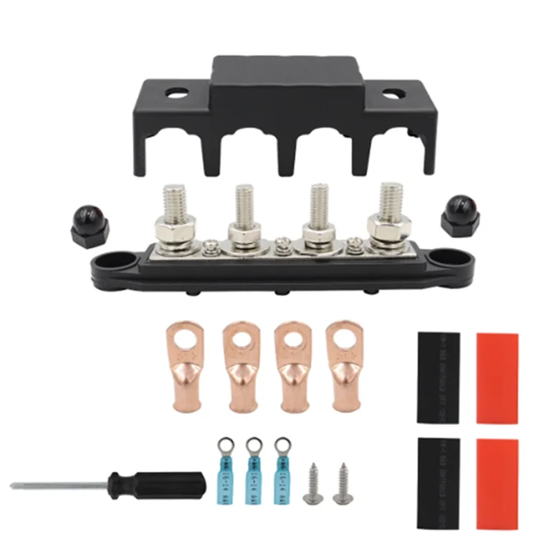 

Busbar Box Plate 250A Integrated Specification Current Busbar Cable Box Power Box Spare Parts Accessories For RV Yacht Car Black