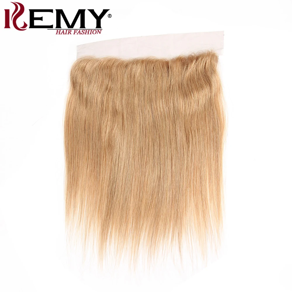 13X4 Lace Frontal Straight Human Hair Closure Honey Blonde Colored Brazilian Remy Human Hair Lace Closure Free/Middle Part Cheap