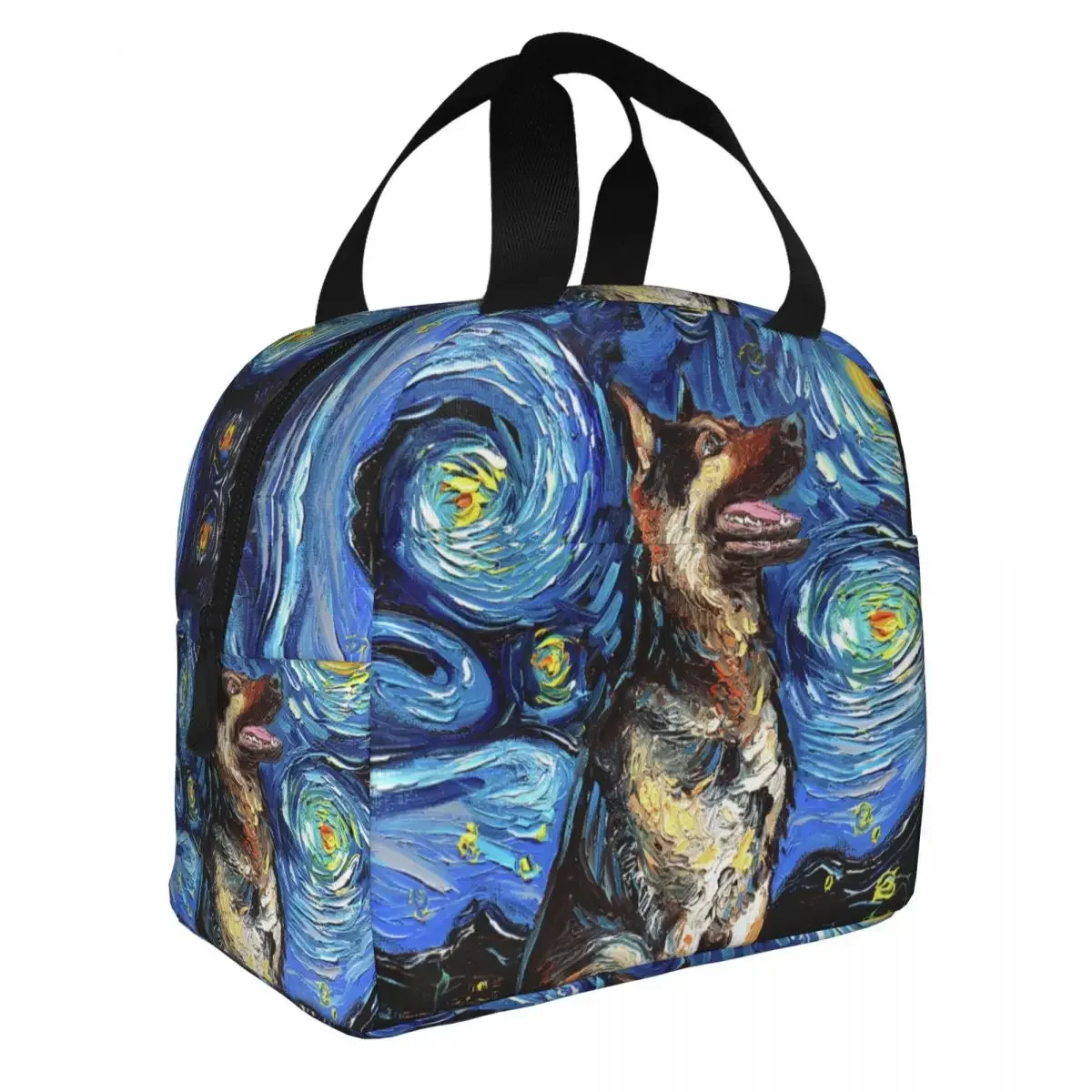 German Shepherd Thermal Insulated Lunch Bag Women Pet Dog Lover Portable Lunch Container for School Multifunction Food Box