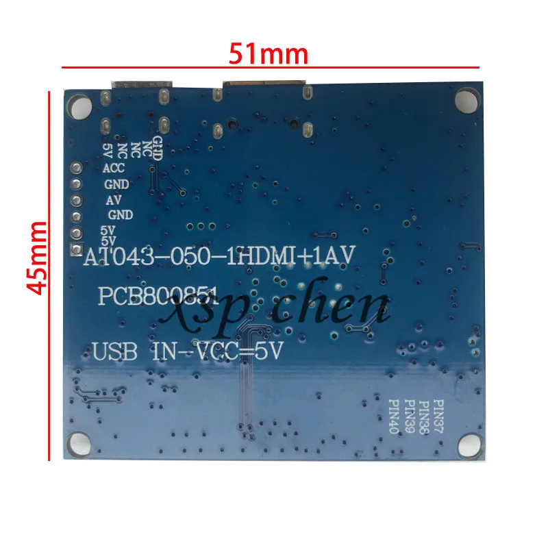 5 inch 800*480 mini HDM multi-function control driver board LCD screen controller AT050TN43 HSD050IDW1-A20