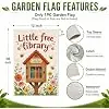 Book Exchange Garden Flag 12x18 Inch Double Sided llz