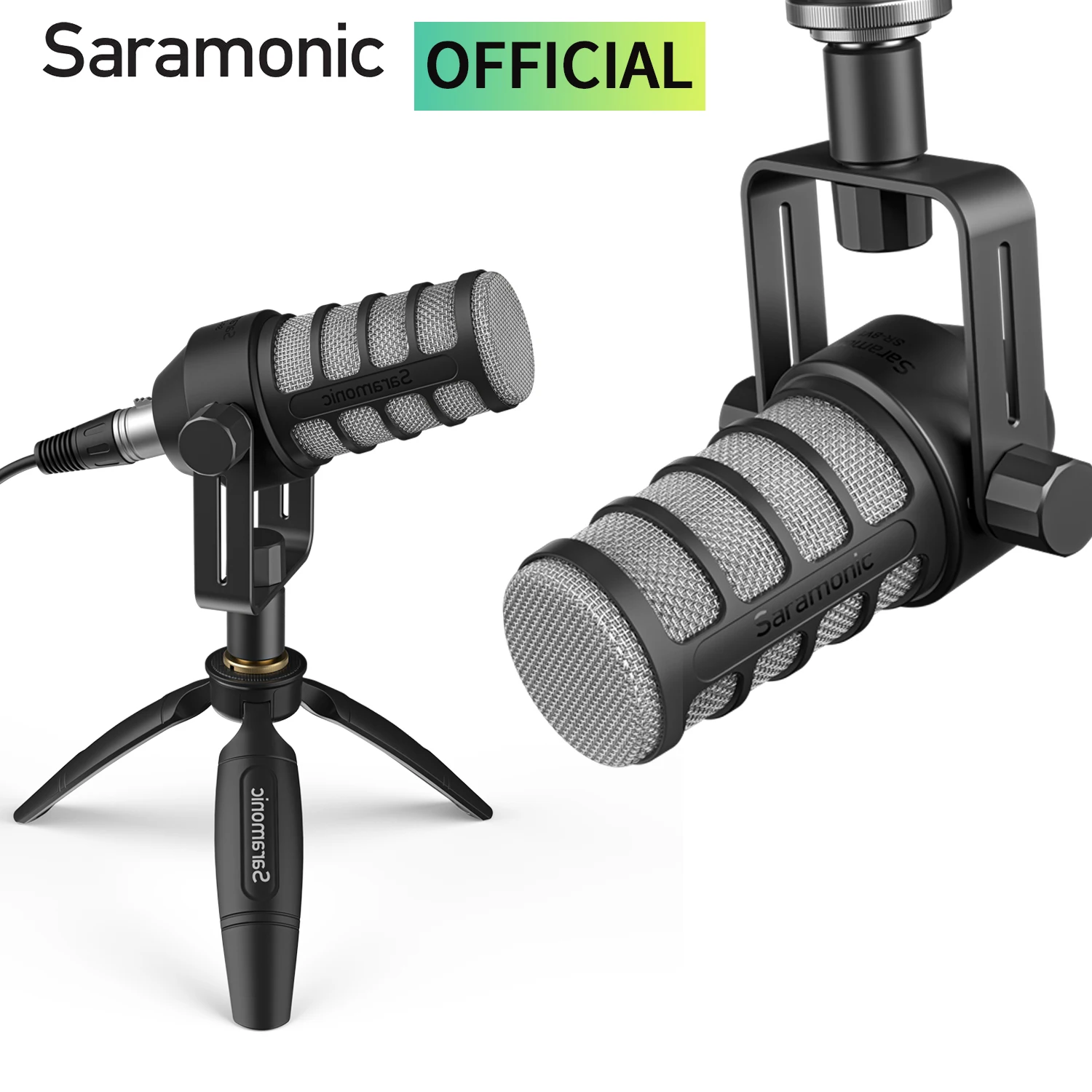 Saramonic SR-BV1 Cardioid Dynamic Desktop Studio Microphone for Live Streaming Bodcasting Podcasting Recording Studio Youtube