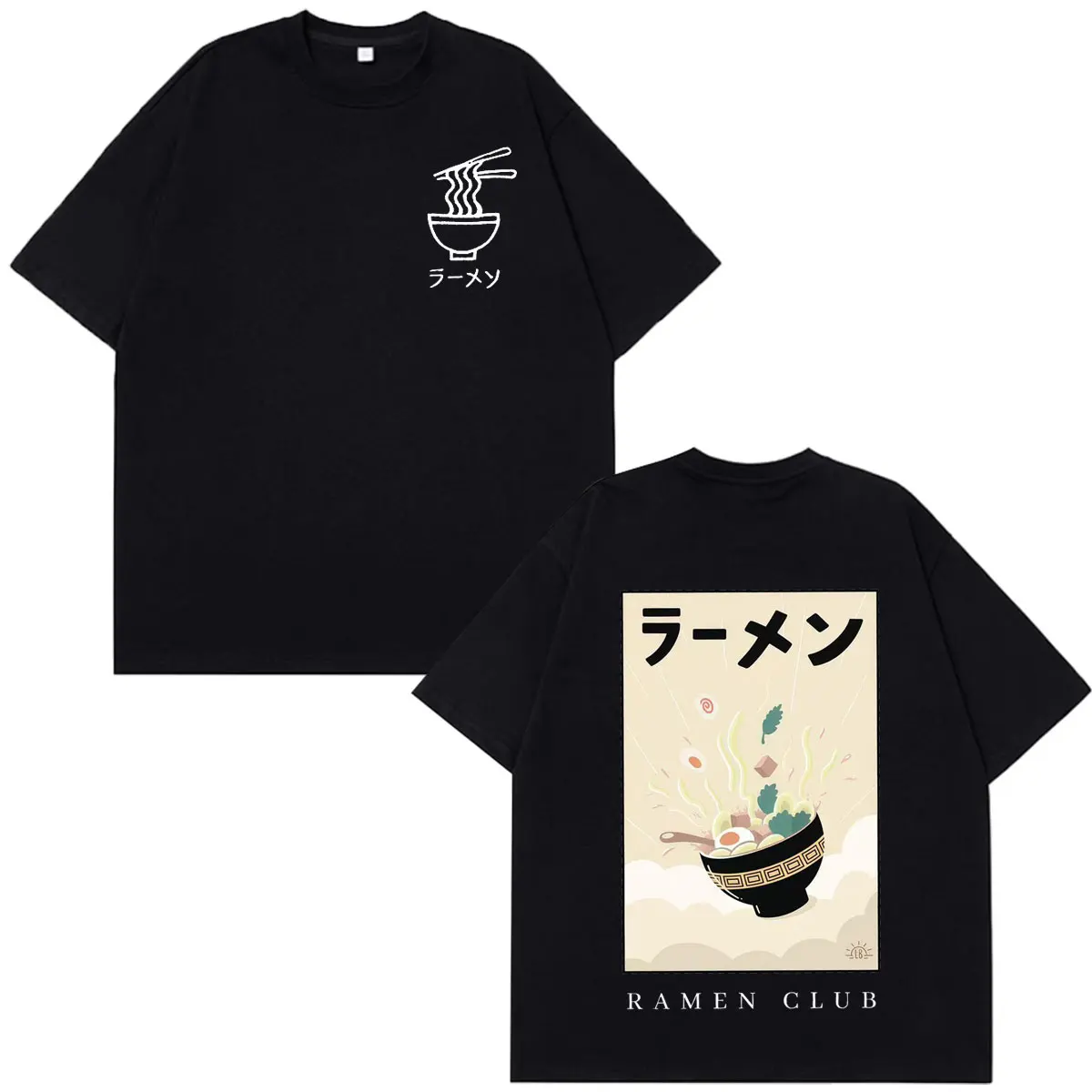 Japanese Ramen Cuisine T-shirt Men Women Clothing Fashion Aesthetic Short Sleeve T Shirts Summer Casual Loose Cotton T-shirts