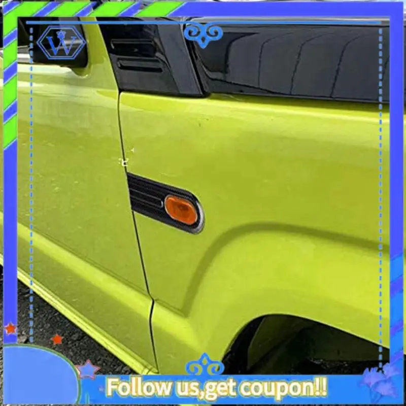

M46K-1Pair Car Front Fender Signal Light Trim Cover For Suzuki Jimny 2019 2020 Side Fender Marker Light Frame Decoration Caps Pa