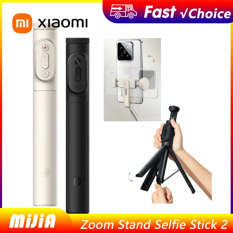 

Новая подставка для селфи Xiaomi Mijia Zoom, 2 штатива, 230 г, Bluetooth-пульт дистанционного управления, складной выдвижной монопод, максимальный 830 мм, 360 ° Стабильная палка